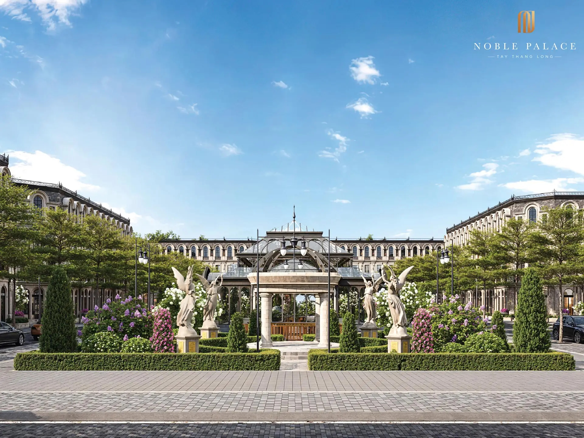 Tiện ích Noble Palace Tây Thăng Long 12 Phối cảnh Imperial Garden xanh mát
