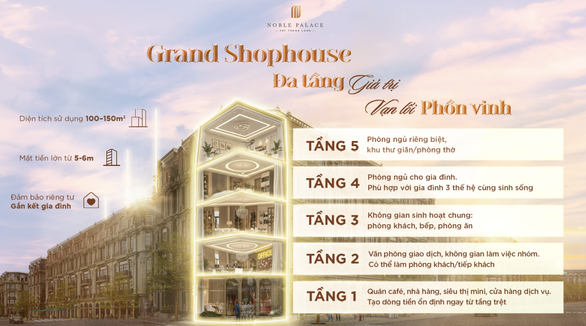 V8-09 Noble Palace Tây Thăng Long: Shophouse 55m² gần công viên 8,3ha, kinh doanh cực tốt
